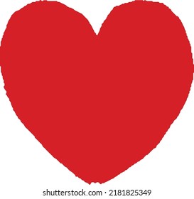 Red heart icon vector love romance valentine's day for apps and websites