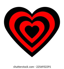 Red Heart icon vector. Love illustration sign collection. Valentine's Day symbol or logo.