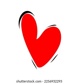 Vector de icono del Corazón Rojo. Colección de signos de ilustraciones de amor. Símbolo o logotipo del Día de San Valentín.