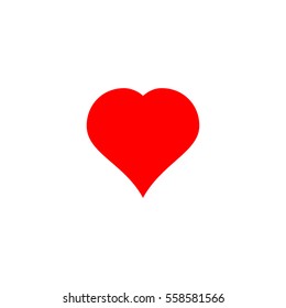 Red Heart Icon Vector. Love symbol. Valentine s Day sign, emblem isolated on white background , Flat style for graphic and web design, logo.