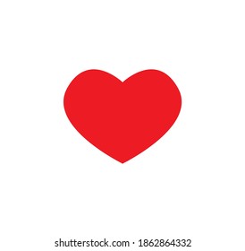 Red Heart icon vector on a white background
