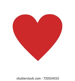 Red heart icon. Vector simple illustration of red heart icon isolated on white background