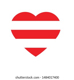 red heart icon vector. Symbol of love icon