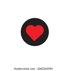 Icono de corazón rojo con fondo blanco puede escribir en texto.