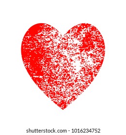 Red heart icon for your amazing design. Creative Shape of heart for Valentine day with overlay different texture