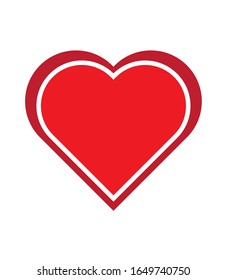 Red heart icone vector illustration