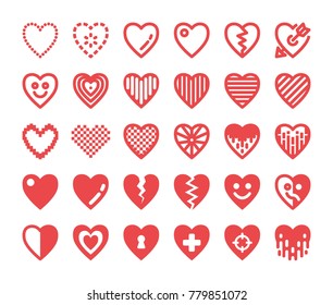 red heart icon,vector illustration