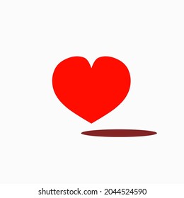 red heart illustration, simple heart logo for website