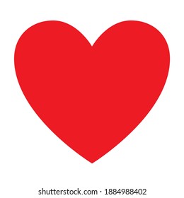 Red heart isolated icon. St Valentine's vector illustration.