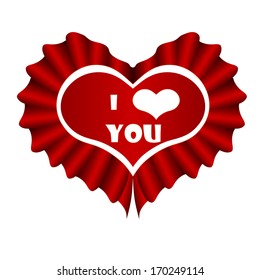  Red Heart, Isolated On White Background, Vector