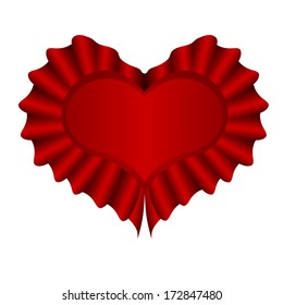  Red Heart, Isolated On White Background, Vector