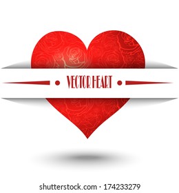 A red heart isolated on white background