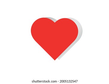 red heart isolated on white

