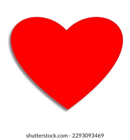 red heart isolated on white