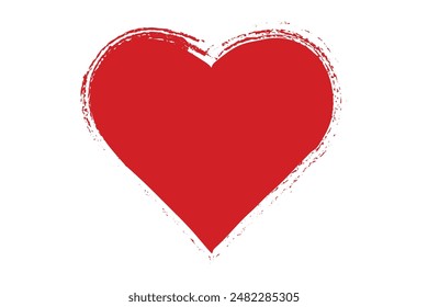 Red heart isolated on white vector illustration design element