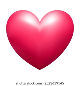  Corazón rojo aislado sobre fondo blanco