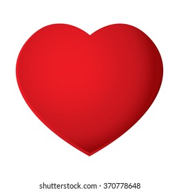 Red heart isolated on white background. Heart Vector.