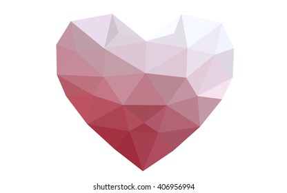 Red heart isolated on white background. Geometric rumpled triangular low poly origami style gradient graphic illustration. Vector polygonal design for your business. Red heart isolated on white background. Geometric rumpled triangular low poly origami style gradient graphic illustration. Vector polygonal design for your business.