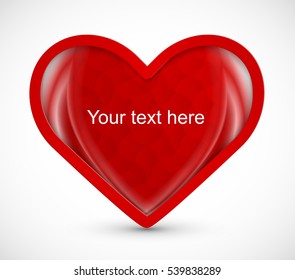 Red Heart isolated On White background. Vector illustration.