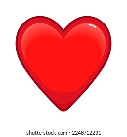 Red heart Large size icon for emoji smile