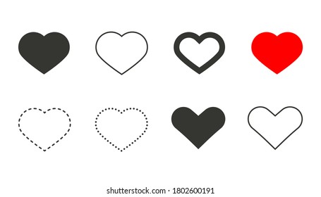 Red heart. Like. Social networks. Vector illustration.