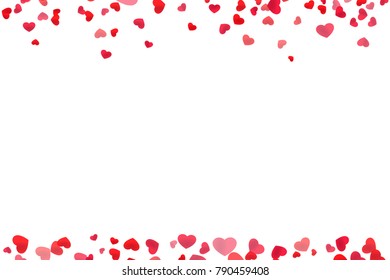 Red Heart Line Frame Header Footer Stock Vector (Royalty Free ...