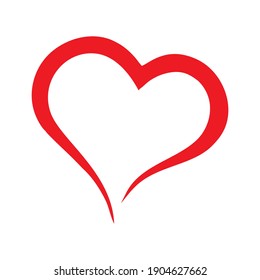 Red Heart Logo Concept Creative Symbol Stock Vector (Royalty Free ...