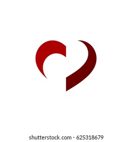 red heart logo Illustration Design. Vector EPS 10.