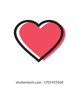 Plantilla de logotipo de corazón rojo, diseño de icono de amor - Vector
