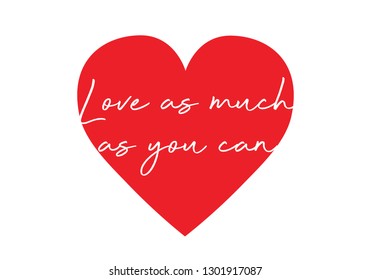Red heart love