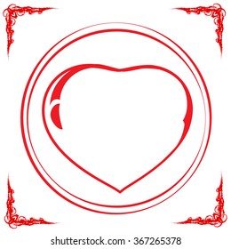 red heart love
