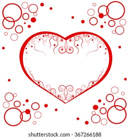 red heart love