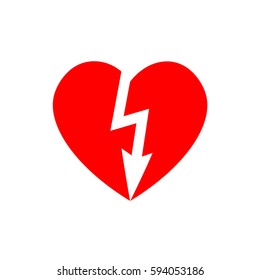 Red heart in love.