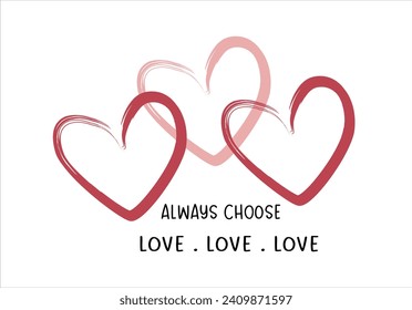 red heart love design vector