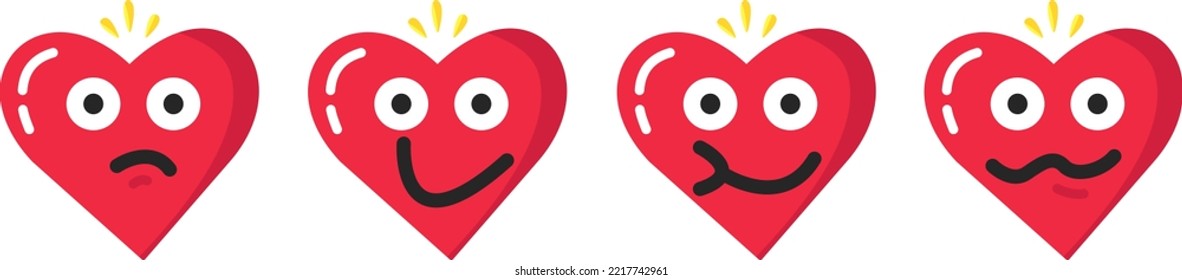 Red Heart Love Emoji Couple