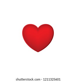 Red heart for love icon