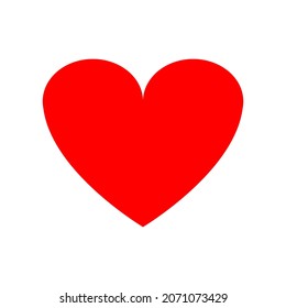 red heart love symbol isolated on white background. vector illustration