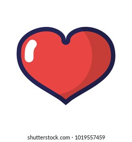 red heart love symbol of passion