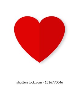 Red heart love symbol valentines gift romantic design simple decoration. EPS 10