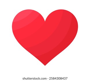 Red heart love symbol. Vector illustration.