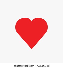 red heart love symbol vector icon white background for Valentine