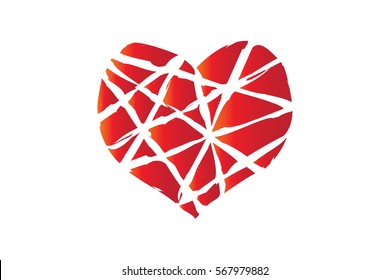 Red Heart. Love and Valentine's Day or Medical Symbol. Red Heart Love and Valentine's Day about the design.
