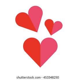 red heart love vector illustration symbol shape