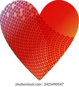 red heart with maya surrounding it like a beehive