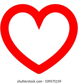 Red heart for medicene or Valentine's Day. Vector eps 10