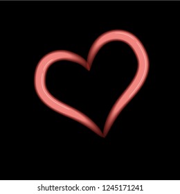 red heart neon