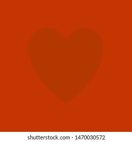 red heart on red background