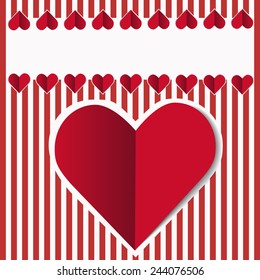 Red heart on red background. Valentine day. 