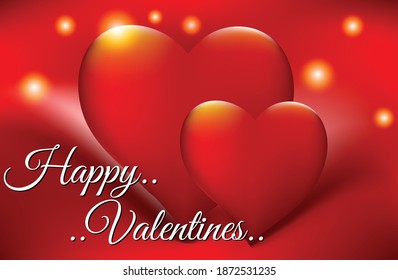 Red heart on the dark red background Valentine's