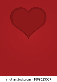 corazón rojo sobre fondo rojo profundo para valentina